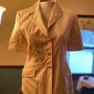 Escada Short Sleeve Cotton Silk Blend Blazer 36 (US 4)